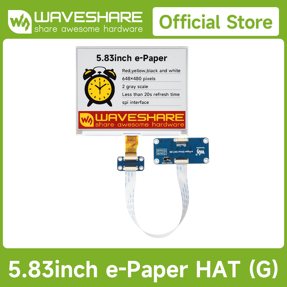Display Epaper 2.9 - Waveshare 5.83인치 전자 종이 디스플레이(G), 전자